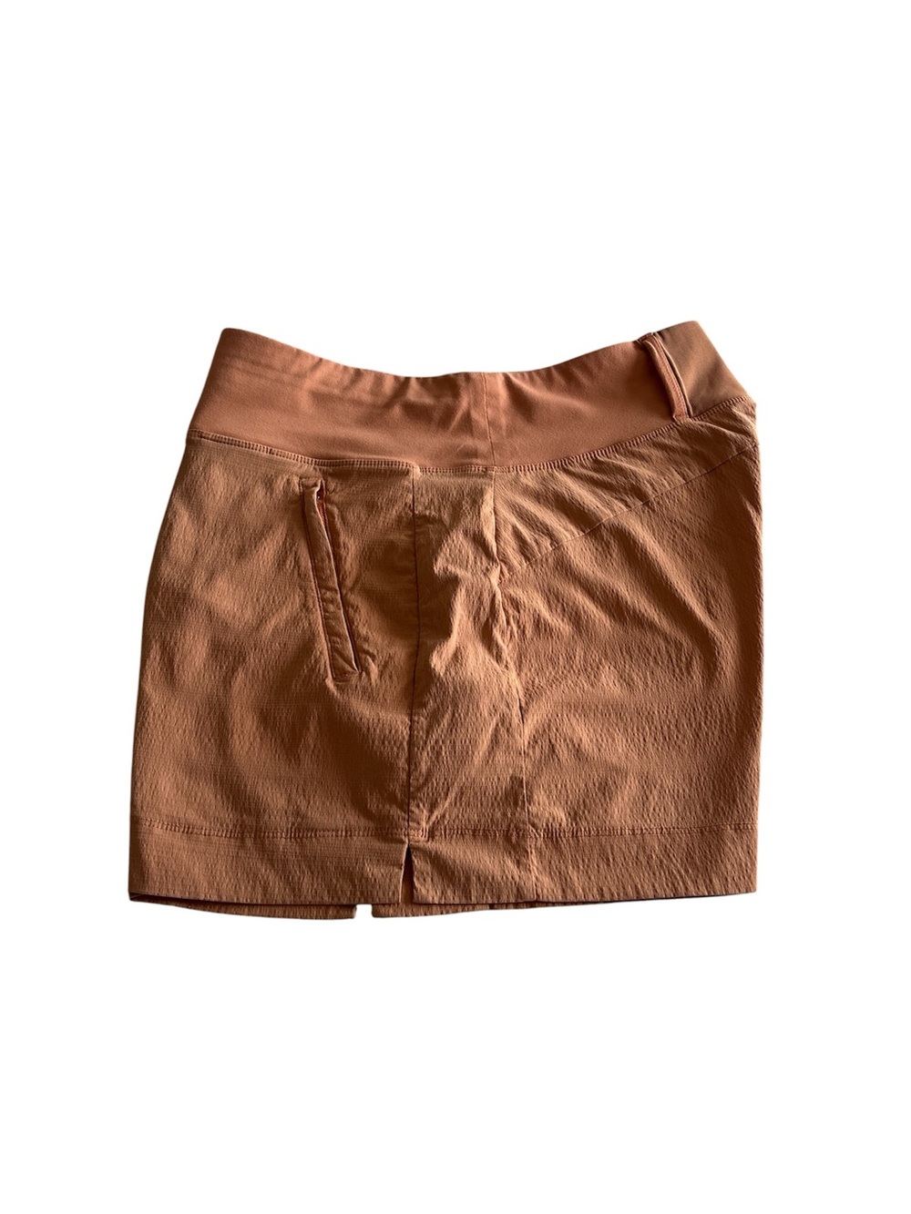 Athleta Women’s Stretch Midi Rise Trekkie North Peach Shorts Size/M - Picture 3 of 12